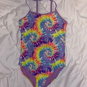 Girls one piece tye dye bathing suit Size 7/8 M